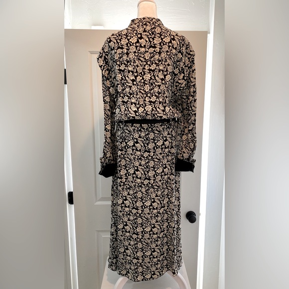 NWOT REISS Micah Printed Long-Sleeve Midi  Dress - Picture 8 of 15